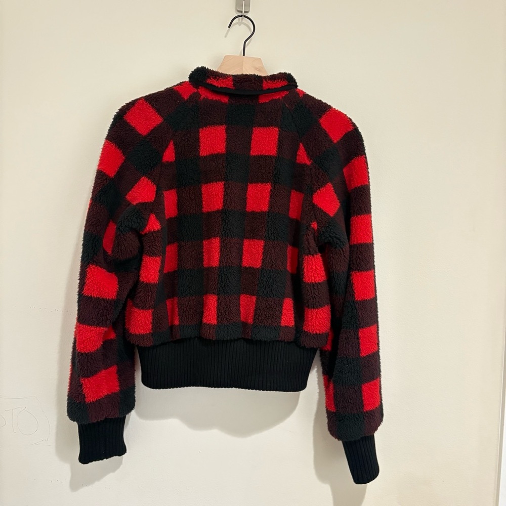 MOTHER Denim Buffalo Plaid Sherpa Jacket | Small - Picture 7 of 9